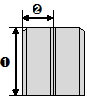 表装　屏風　二曲屏風　模式図